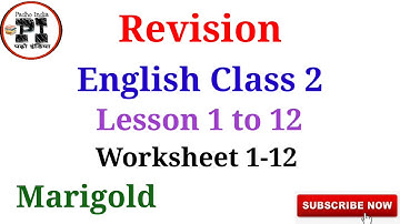 EDMC Class 2 Revision English Marigold | Worksheet 1-12 | English Marigold Lesson 1 to 12