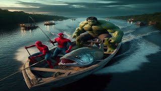 AMAZING SPIDER MAN VS HULK VS AVENGERS (FISHING) FUNNY STORIES