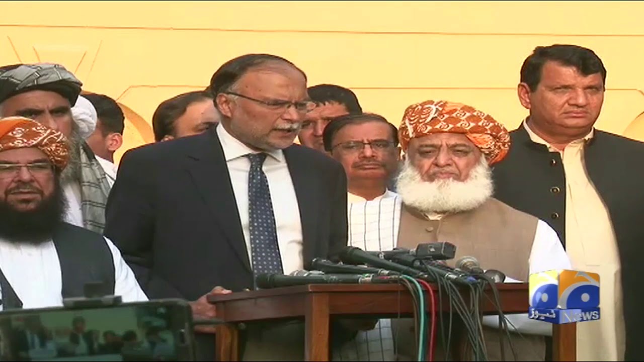 geo news youtube Fazl-ur-Rehman Azadi March Moakhar Karne Ki PML-N Ki Tajviz Par Ghor Karne Par Razi