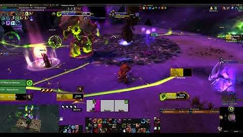 Guardian Druid 60 level Mage Tower 10.0.5 Kruul kill