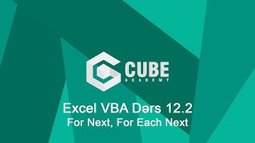 Excel VBA - Dərs12.2 - For Next, For Each Next döngüsü