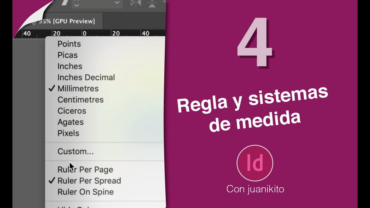 Regla y sistema de medida en Indesign ¿cómo la cambio? - YouTube