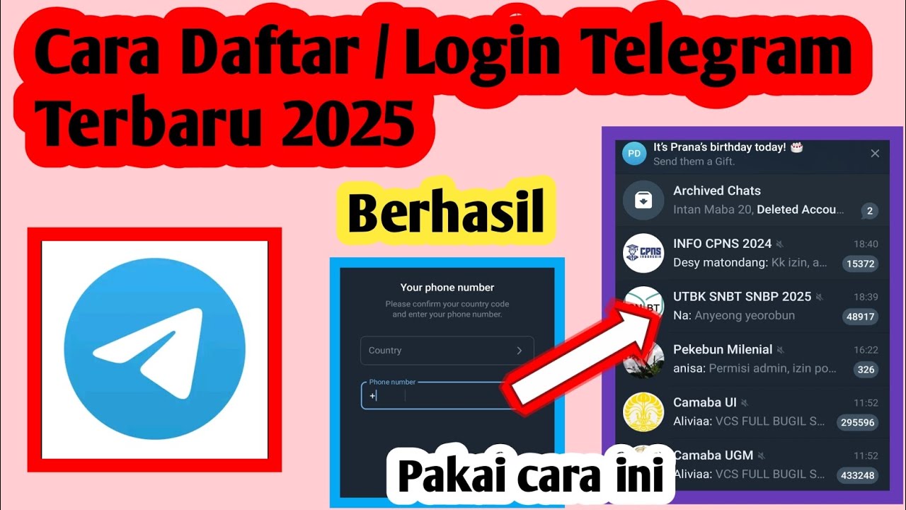 Cara Daftar Telegram 2025 | Cara Buat Akun Telegram 2025 - YouTube