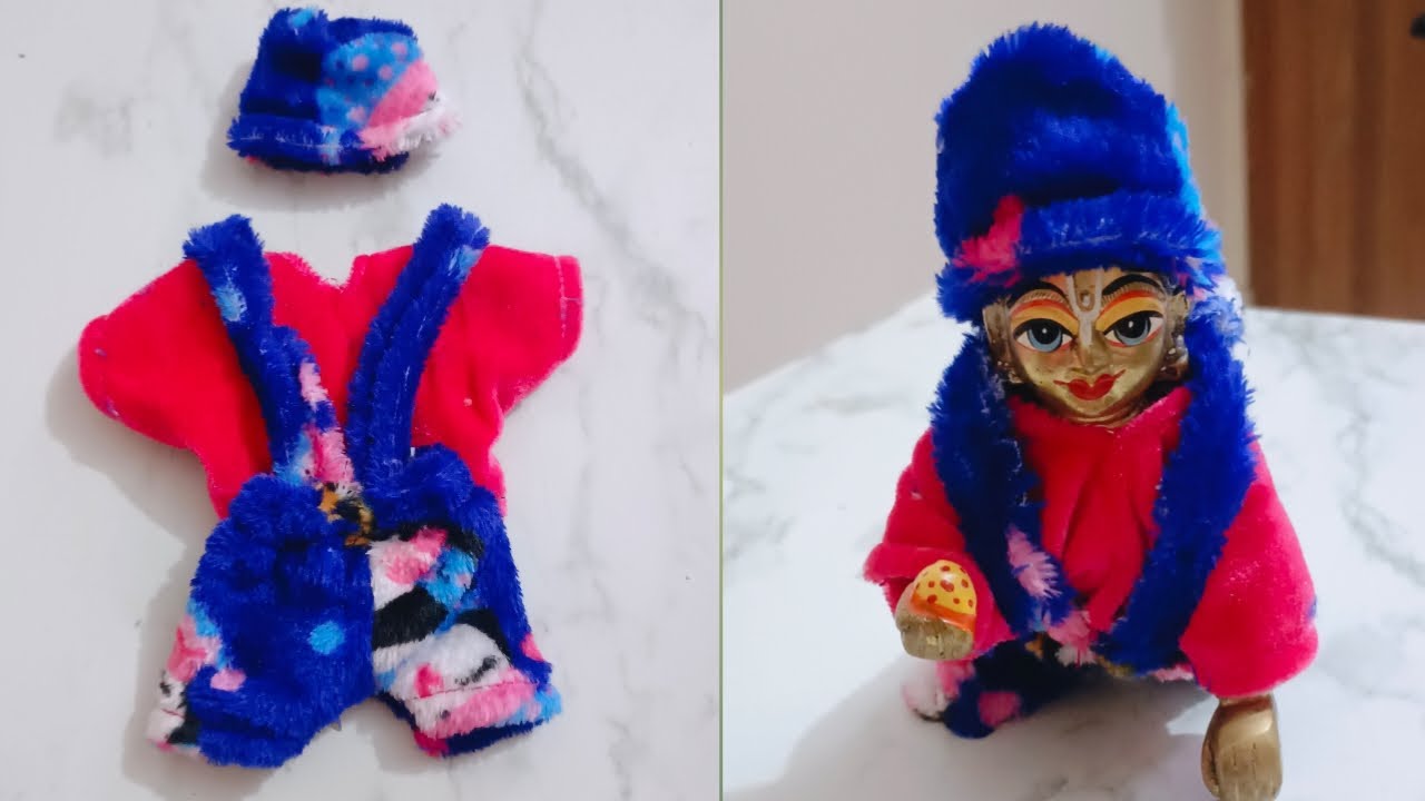 Winter Jumpsuit For Laddu Gopal Ji/Winter Dress For Kanhaji/Jumpsuit For Laddu Gopal Ji/Velvet Dress