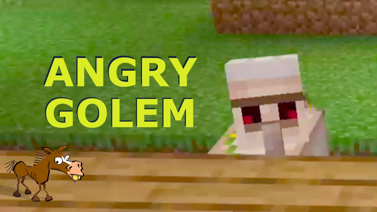 Minecraft Funny Moments Angry Iron Golems and Scary Ender Dragons