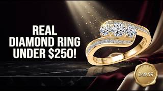 Luxuriant Lab Diamond Intercross Ring 18K Vermeil YG 1.00 ctw