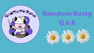 2023 No 68 #RandomRustyQ&A
#randomrustyqanda
https://youtube.com/@rustybladeslivingtheirbest6781
https://youtube.com/@mamaggear
Questions:
1 Besides yarn, is there anything else you collect?
2 What is your most prized possession?
3 Name a book or movie that is important to you.
4 in how many languages can you say “thank you”?
5 What’s the most interest Place you’ve visited?
6 Are you a morning bird or night owl?
7 Tell us about your animal family?
8 What show or movie do you love to rewatch?
9 How do you recharge?
10 What’s your favourite way to travel?
11 Do/did you have a nickname?
12 Are you an introvert or an extrovert?
13 What was your first official job?
14 If money was no object how would you spend your day?
15 If you became the ruler of your Country what’s the first law you’d pass?
16 Name something that you are proud of?
I am not tagging anyone but if you want to take part please do 💜💜 2023 No 68 #RandomRustyQ&A