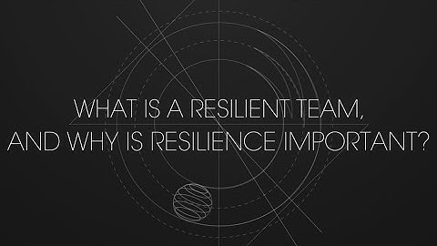 What is a resilient team, and why is resilience important?