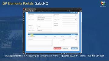 GP Elementz - SalesHQ - Invoice Entry