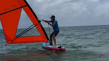 Windsurfing with FreeinSUP Inflatable Paddleboard and Windsurfer