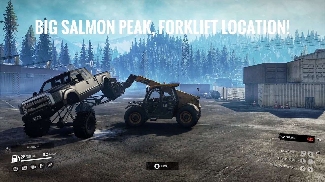 Snowrunner: Forklift location, Big Salmon Peak Yukon region!
