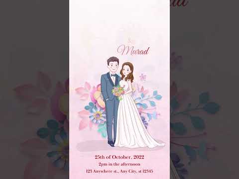 Vertical Pink Floral Engagement Invitation Mobile Video | Save the date | Invitation Card @DigimediaXperts