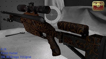 SSG 08 Orange Filigree - Skin Wear Preview
