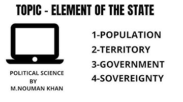Elements of the State|| State || Political Science || CSS & PMS || Muhammad Nouman Khan