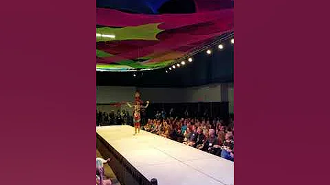 Debra Lamb on stage in Bodypaint!