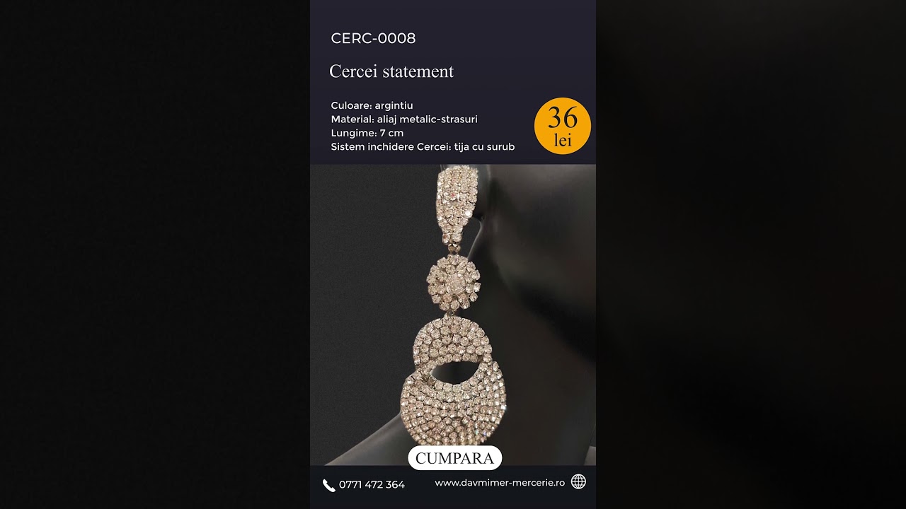 Cercei statement cu sfere intrepatrunse - Bijuterii si accesorii 