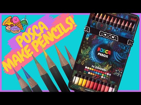 POSCA MARKERS? POSCA PENCILS! first impression review of Posca Colored  Pencils 