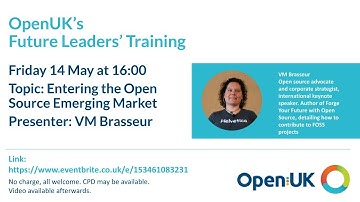Future Leader VM Brasseur on Entering the Open Source Emerging Market