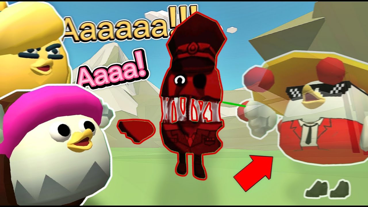 Я НАПУГАЛ Своих СЕСТЁР НЕВИДИМКОЙ В ЧИКЕН ГАНЕ! 2 ЧАСТЬ! Chicken Gun!