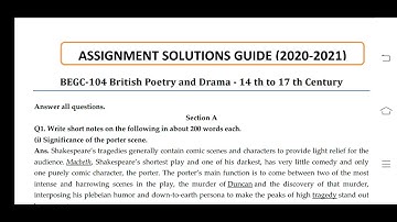 BEGC 104 Ignou Solved Assignment 2020-21