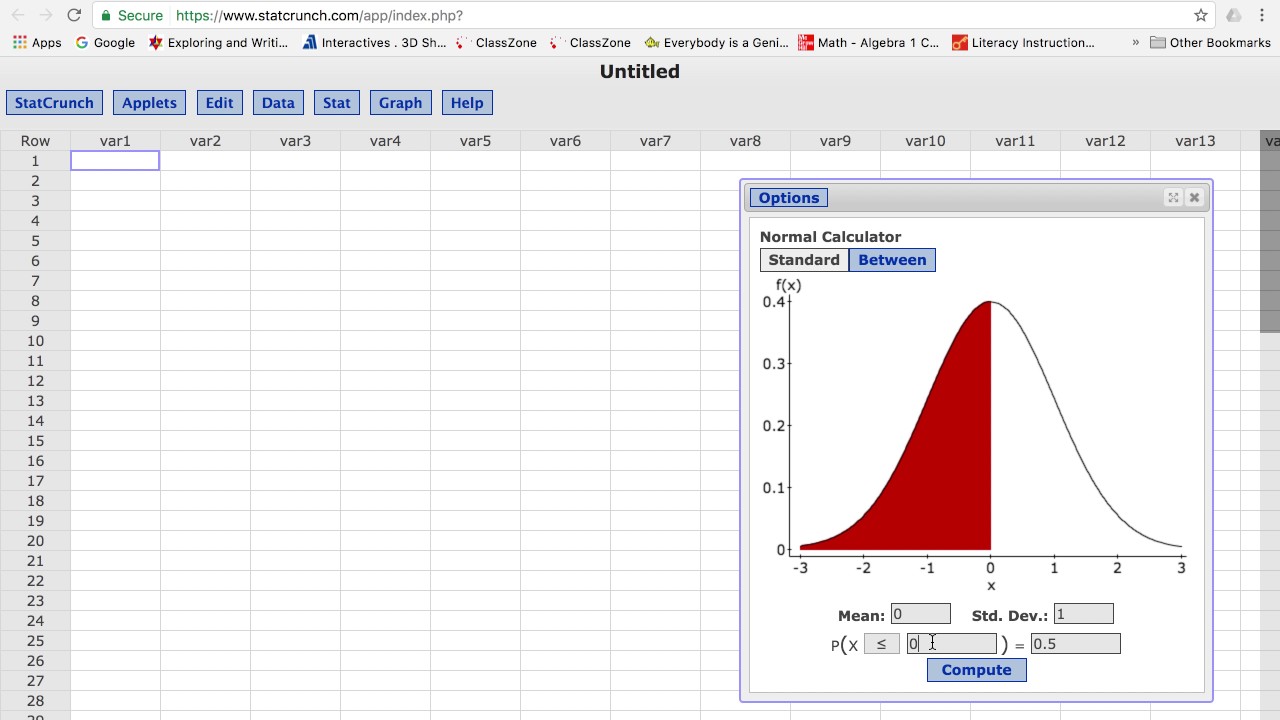 hypothesis test p value statcrunch