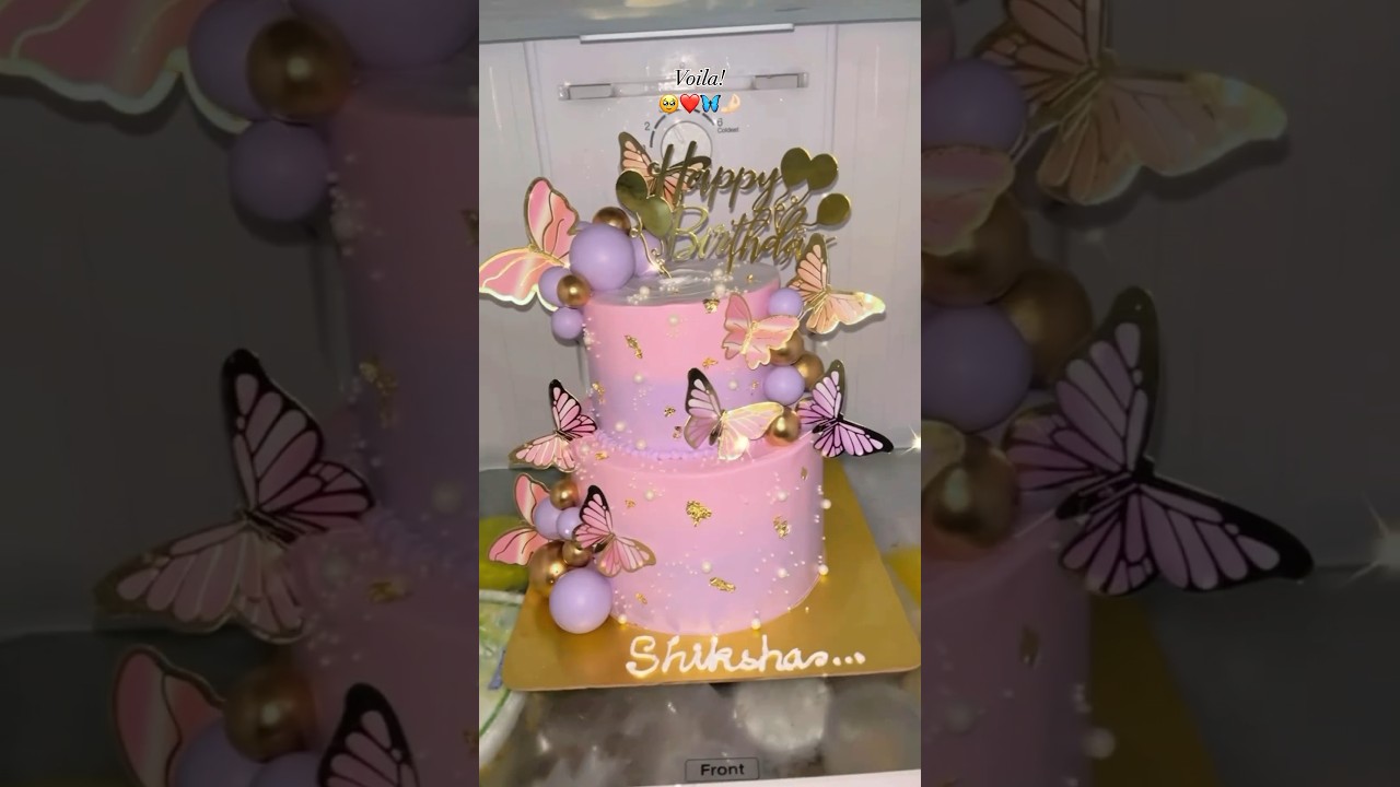 The prettiest butterfly cake ever!🦋🥹🤌🏻✨❤️ Two tier cake