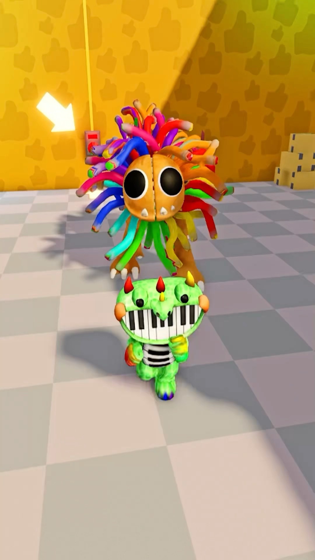 Pianosaurus Helps Doey Escape Yarnaby in Roblox