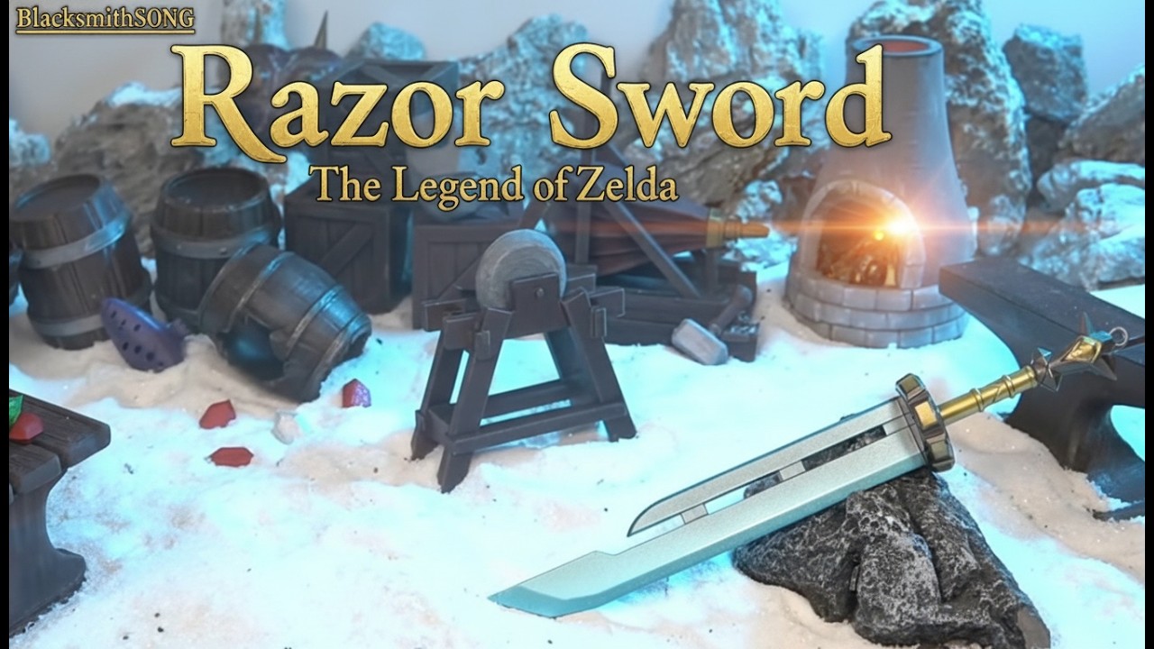 Razor Sword Replica – 20.5cm Die-Cast Metal | The Blade Bought With Sacrifice — video still from the handmade miniature scene