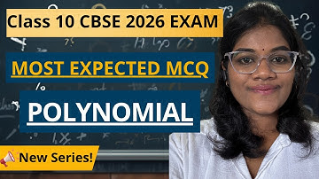 Polynomials Class 10 Maths MCQs | Chapter 2 | CBSE Board Exam Important Questions