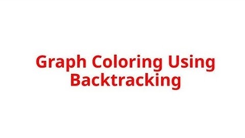 Graph Colouring Problem using Backtracking || ADSAA || PowerPoint Presentation ||