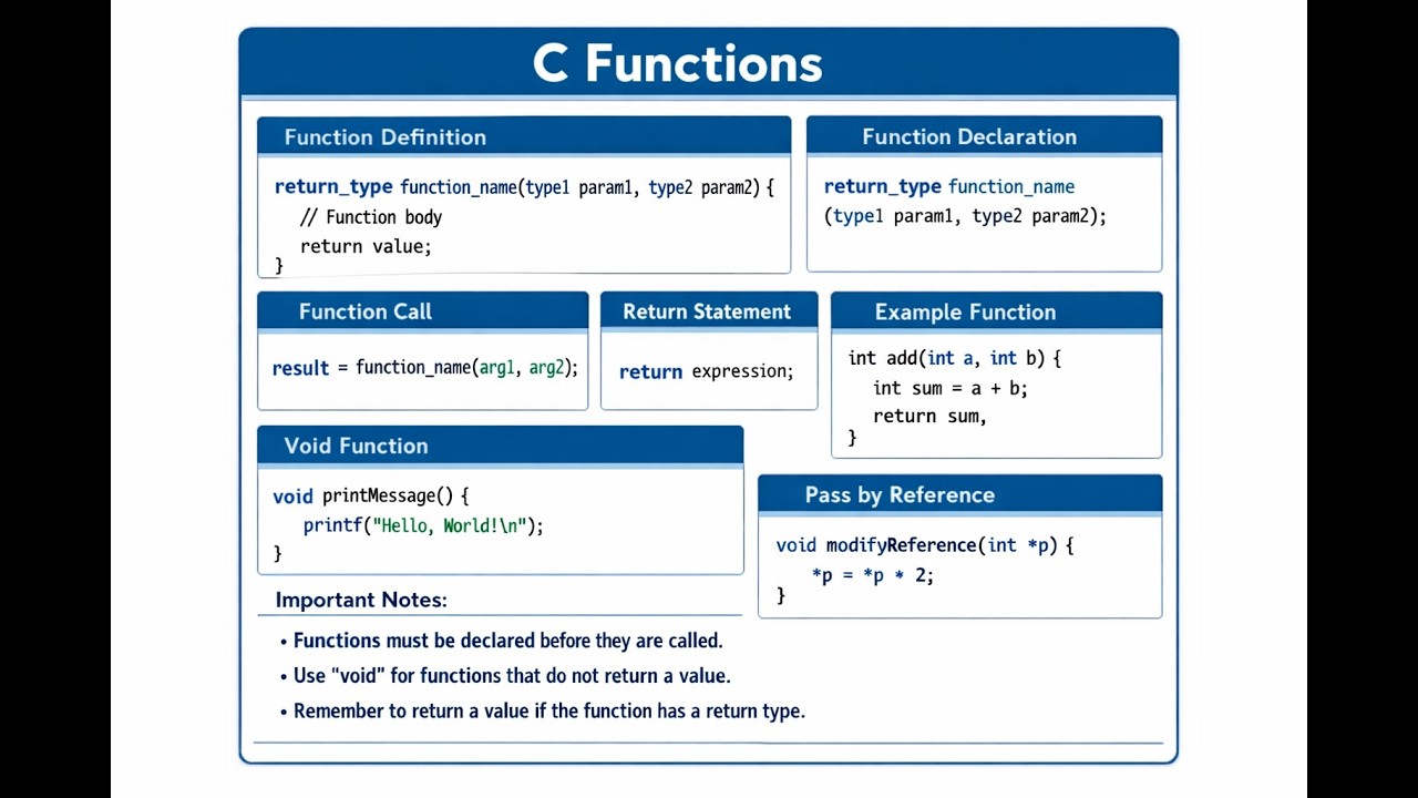 C Functions Example 2 - YouTube
