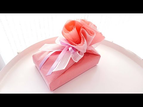 꽃모양 선물포장법 / Gift Wrapping Ideas / 예쁜 선물포장법 / 상자포장 아이디어 / 두가지 리본 연출법