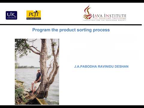 Program the product sorting process