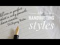 My 5 handwriting styles | Handwriting practice | Cursive writing | Print font