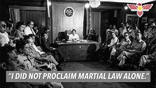 Did not proclaim martial law alone ...
