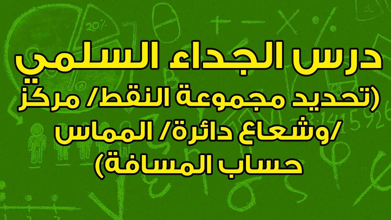 تمرين 1 - درس الجداء السلمي - تحديد مجموعة النقط + الدائرة + المماس - اولى باك Le Produit Scalaire