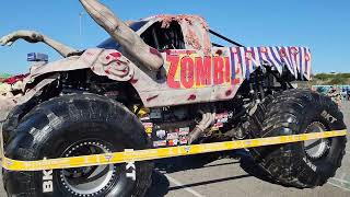 2022 Anaheim Monster Jam Pre-Show Pit Party walk through with close-up view of all MONSTER TRUCKS