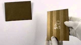 D-4228, Brown Color, Shimmery Finish Paper, Small Size Cards, Birthday Invitations, Birth Cards