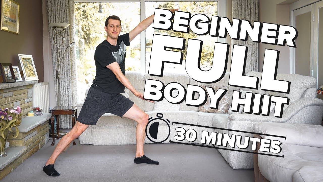 BEGINNER 30 MINUTE BODYWEIGHT HOME HIIT Workout Follow