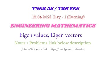 Day - 1 Engineering Mathematics (Evening) | TNEB AE MATHEMATICS | TRB POLYTECHNIC EEE MATHEMATICS