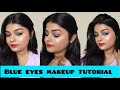 Blue Eyes Makeup Tutorial || party makeup tutorial || Sara Singh