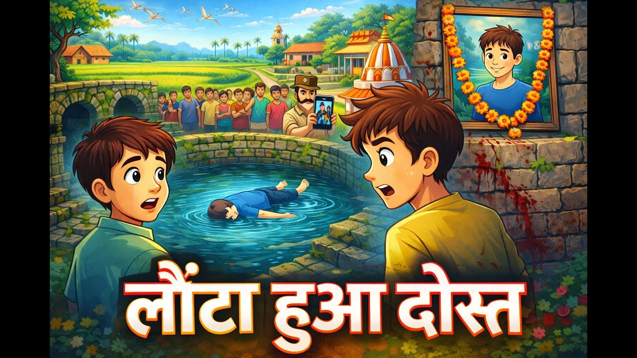 लौटा हुआ दोस्त 😨 | Hindi Cartoon Moral Story | Village Crime Story