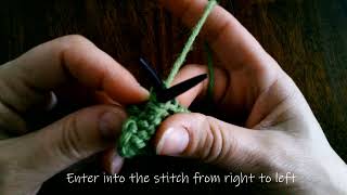 Left handed purl 2 together (p2tog)