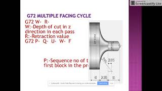 G72 facing cycle CNC programming in fanuc control explained