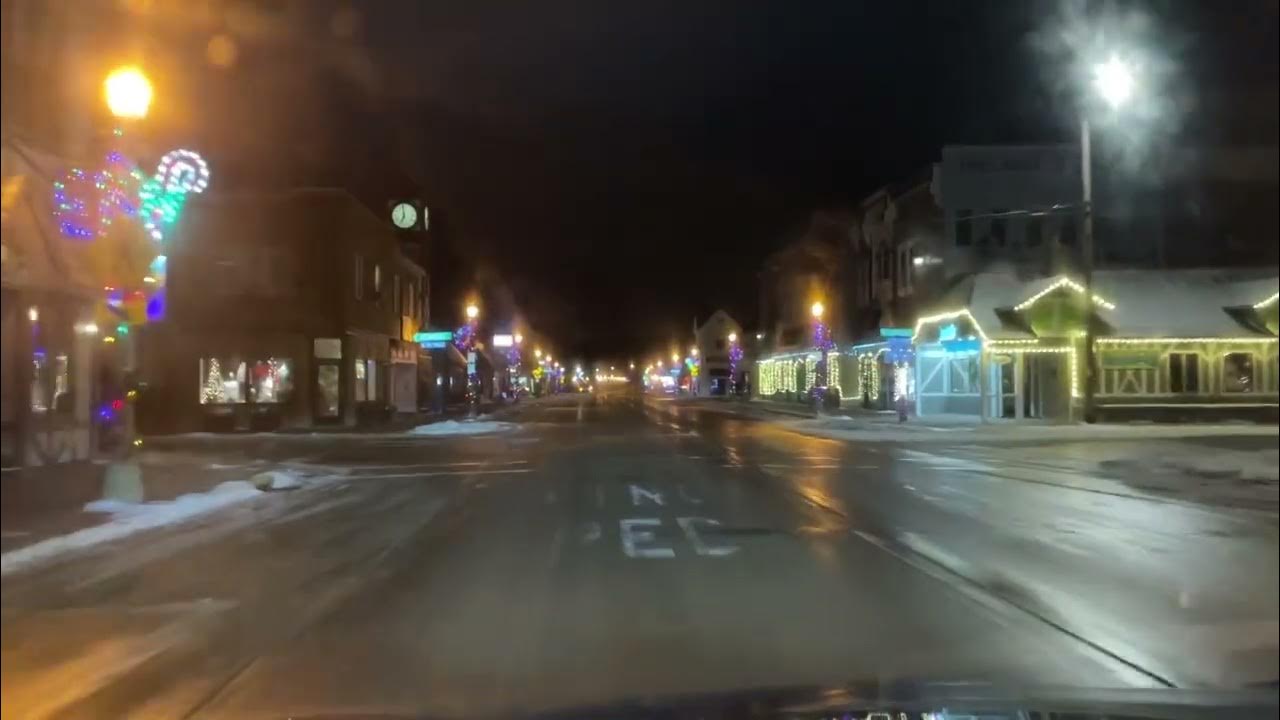 Downtown Minocqua all lit up for Christmas YouTube