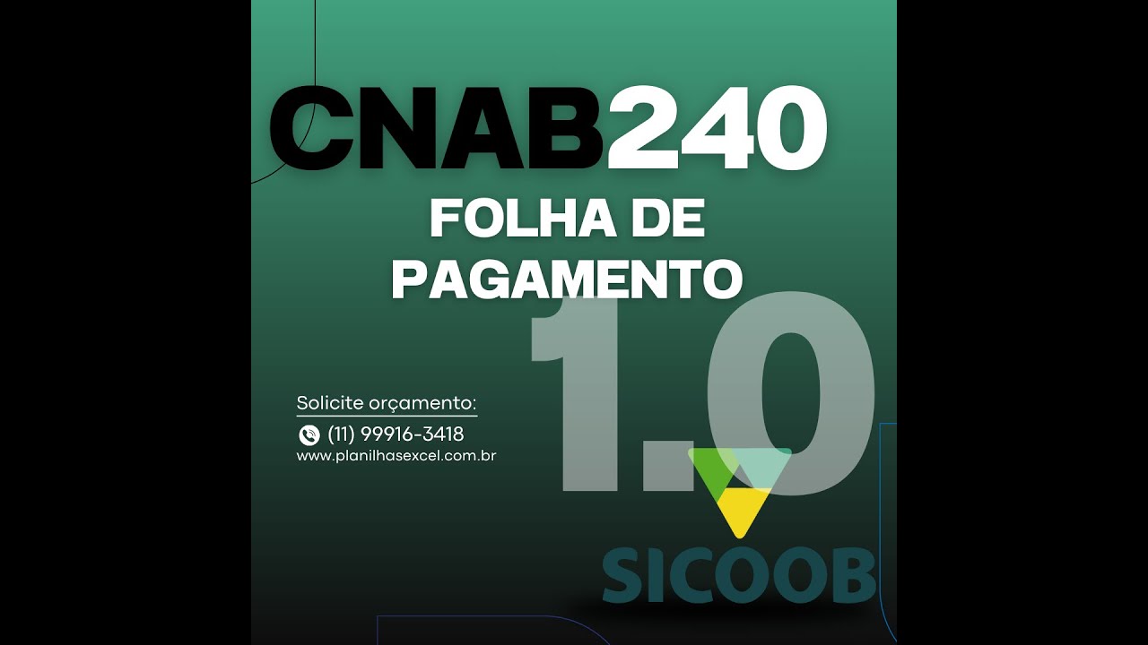 CNAB Sicoob 1.0 - Folha de Pagamento - YouTube