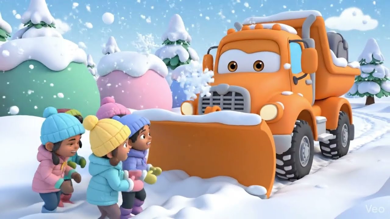 Песенка про снегоуборочную машину для детей 🚛❄️ | Веселая зимняя песенка про грузовики | Мусорово...