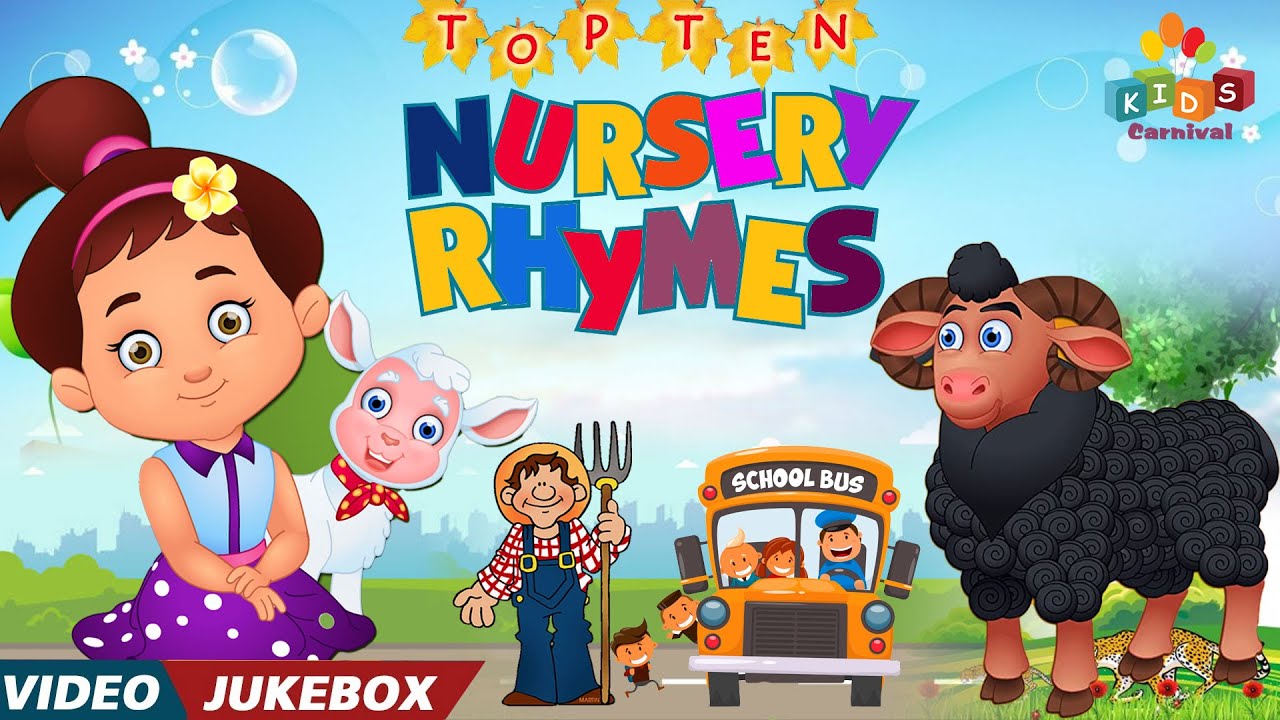 Top 10 Nursery Rhymes with Lyrics I Non Stop English Rhymes I Kids