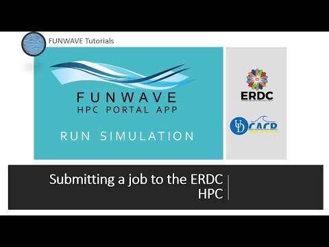FUNWAVE HPC Portal Application: Run Tab
