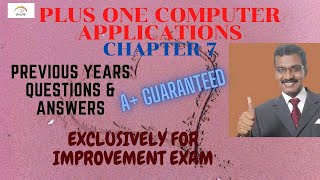 PLUS ONE COMPUTER APPLICATIONS IMPROVEMENT|QUESTION PAPER & ANSWERS|CHAPTER 7|CONTROL STATEMENTS